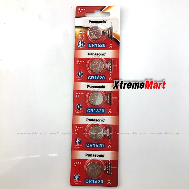 ถ่านกระดุม Panasonic รุ่น CR1620 1620 3V Lithium Button Cell Battery ของแท้ (ก้อนละ)