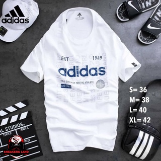 Adidas เสื้อยืดอดิดาส เสื้อแบรนด์เนม Adidas งานป้าย ผ้า Cotton 100%ส่วนลด YY2004