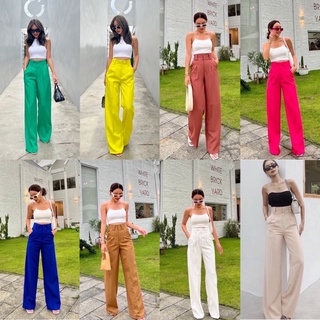 Front high-waist pants กางเกงขายาวรุ่นหูใหญ่promthong 🌹