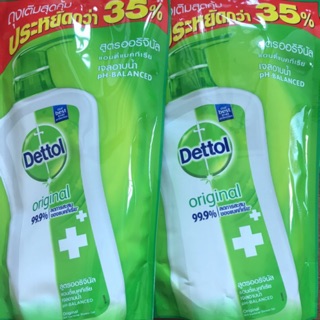 Dettol เดทตอลถุงเติมสุดคุ้ม เจลอาบน้ำ ไฮเดรทติ้ง ลดการสะสมของแบคทีเรีย 99.99%  ถุงใหญ่ 400 ml ออริจันัล สกินแคร์