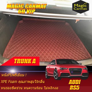 Audi RS5 2010-2016 Coupe Trunk A (เฉพาะถาดท้ายรถแบบ A) พรมรถยนต์ Audi RS5 Coupe พรม6D VIP Magic Carmat