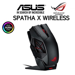เม้าส์ไร้สายเกมมิ่ง ASUS ROG Spatha X Wireless Gaming Mouse Aura Sync RGB lighting