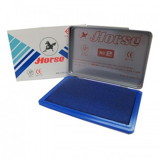 แท่นปั้มตรางยาง ยี่ห้อม้า &lt;Horse&gt; เบอร์ 2 สีน้ำเงิน  ของแท้ 100%