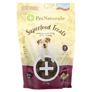 Pet Naturals of Vermont, Superfood Treats for Dogs, Peanut Butter Recipe, 100+ Treats, 8.5 oz (240 g)