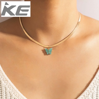 Jewelry Butterfly Female Chain Single Necklace Animal Geometric Snake Bone Chain for girls for