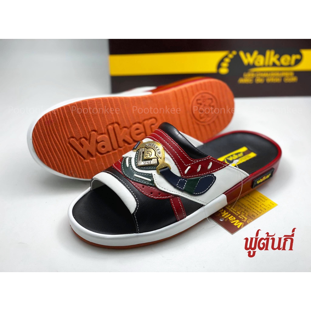 WALKER รุ่น N5240 รองเท้าแตะผู้ชาย วอคเกอร์ ทรงเทวิน ของแท้ สีแดง Size 39-45