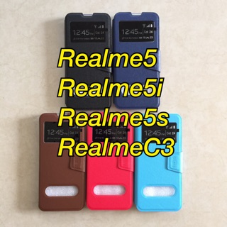 Smart Case Realme​5​/Realme​5i​/Realme​5s​/Realme​C3 เปิดปิดสไลด์โชว์เบอร์ตั้งได้