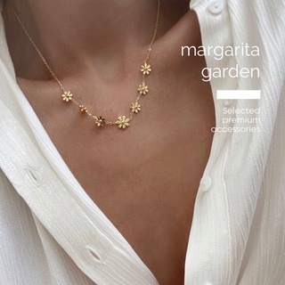 「 โค้ด ZJRP2 ลดทันที 45.- | ช้อปขั้นต่ำ 300.- 」 Margarita Happy Daisy Stainless Necklace