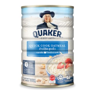 Quaker Quick-Cooked Oats 800g.เควกเกอร์ข้าวโอ๊ตสุกเร็ว 800กรัม ซีเรียล กราโนล่า ข้าวโอ๊ต