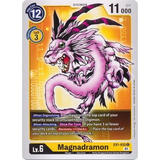 การ์ด Digimon - TCG - Magnadramon / EX1-032