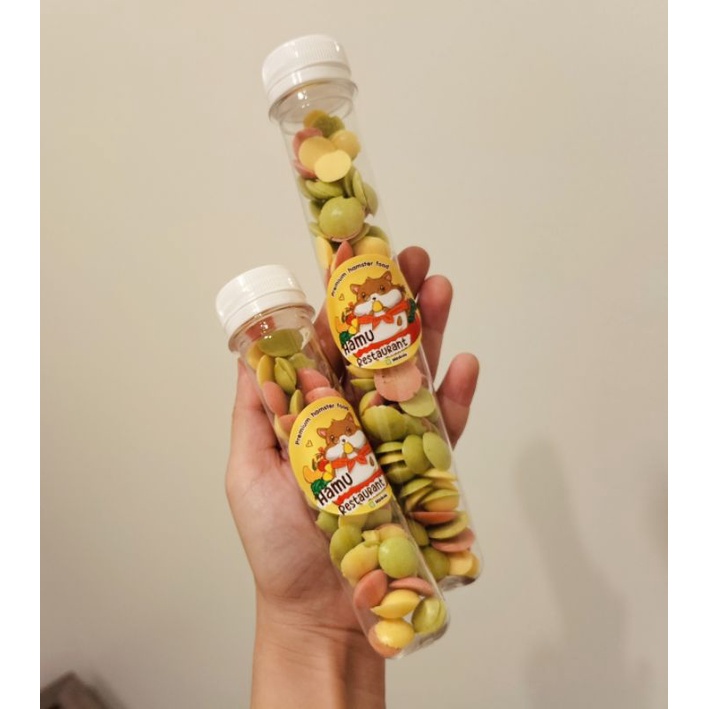 Hamu ❤️ ดรอปรวมรสแบ่ง 5g และ 10g (แพ็คเกจเป็นกระปุกพลาสติกกลมน้าค๊า) ค่าส่งถูกมาก❗ขนมแฮมสเตอร์ ขนมชูก้า (ขั้นต่ำ 30 บาท)