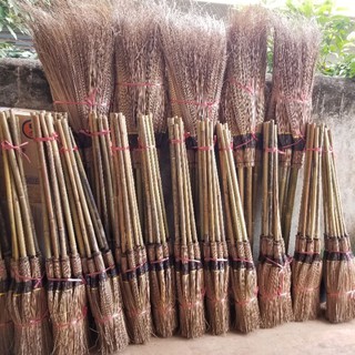 ไม้กวาดทางมะพร้าว สั้น /ยาว พร้อมส่ง  (มัด 10 ด้าม) จัดส่งรวดเร็ว