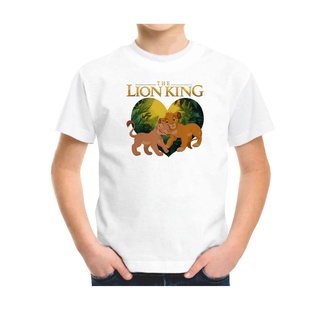 เสื้อยืด พิมพ์ลายการ์ตูน The Lion King Love Story สําหรับเด็ก