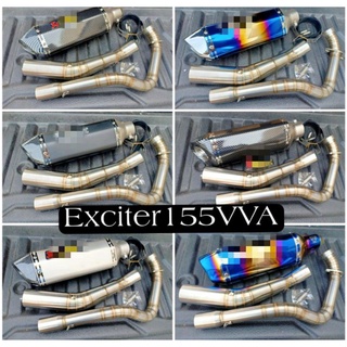 ชุดท่อ EXCITER-155VVA คอท่อสแตนเลสเกรด 304 + ปลายท่อ AK 14นิ้ว มีจุกลดเสียงที่ปลายทุกใบ