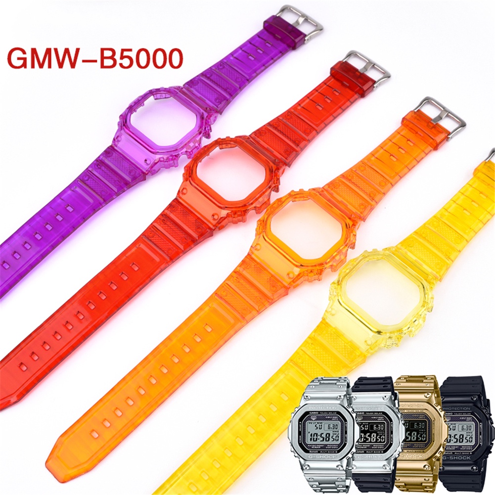 สายนาฬิกาข้อมือ TPU นิ่ม แบบเปลี่ยน สําหรับ Casio G-Shock GMW-B5000 GMW-B5000G-1DR