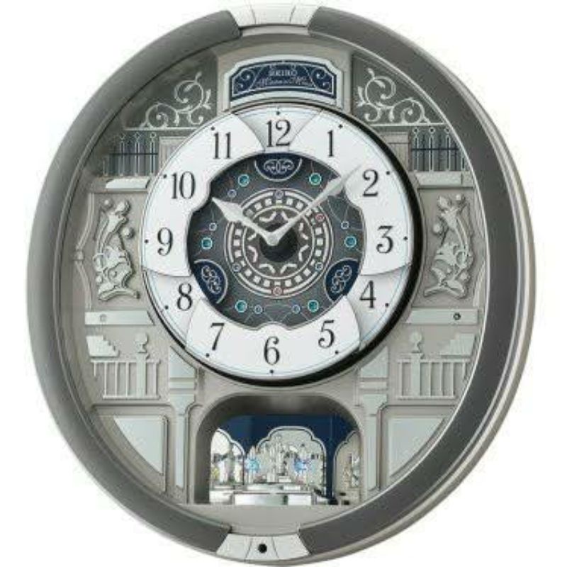นาฬิกาแขวนผนัง Seiko Melodies QXM366S QXM366 สีเทา ของแท้จากญี่ปุ่น