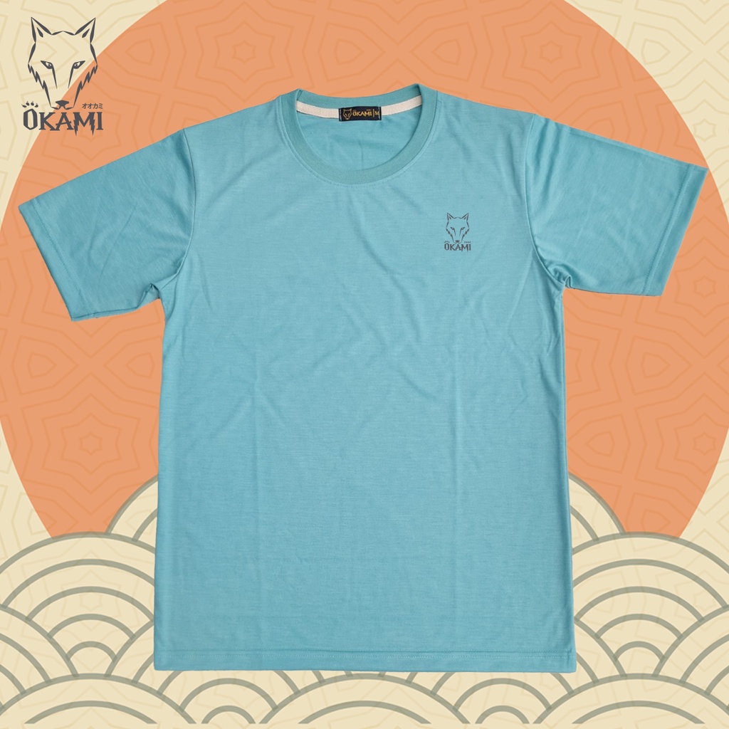 เสื้อยืด OKAMI "โลโก้อก" "คอกลม" สีพาสเทล