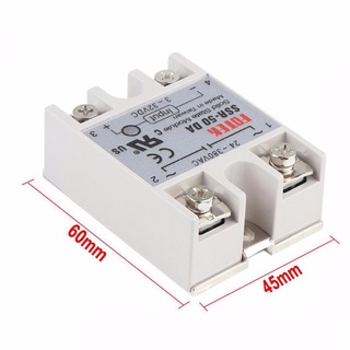 Dysunbey ใหม่ อะแดปเตอร์รีเลย์โซลิดสเตท SSR-50DA 3-32V DC 50A/250V เอาท์พุต 24-380V AC 1 ชิ้น