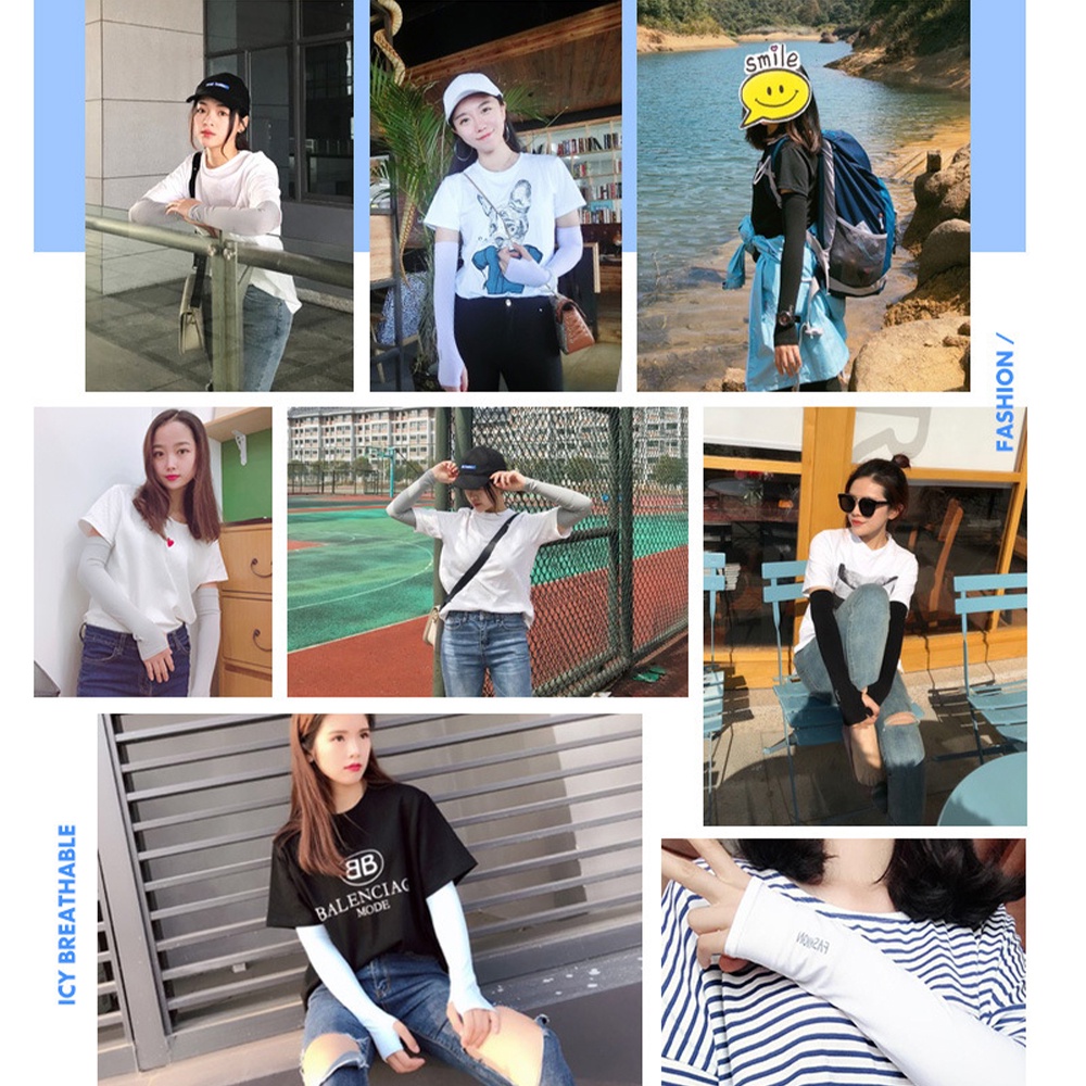 KOJIMA ปลอกแขนกันแดด บางเบา กันแดดUV ของแท้ ขนาด Free size เหมาะทั้งผู้ชาย และผู้หญิง เนื้อผ้าคุณภาพเกาหลี