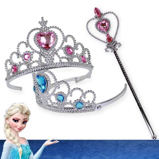 Shuishui Banniang❄️ ️ frozen accessories frozen headdress set childrens birthday gift cosplay Aisha Princess wig Crown gloves Princess headdress magic wand Unicorn