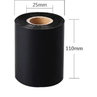 WAX RIBBON 110mmx300m     110x90mm สำหรับเครื่องพิมพ์ Barcode