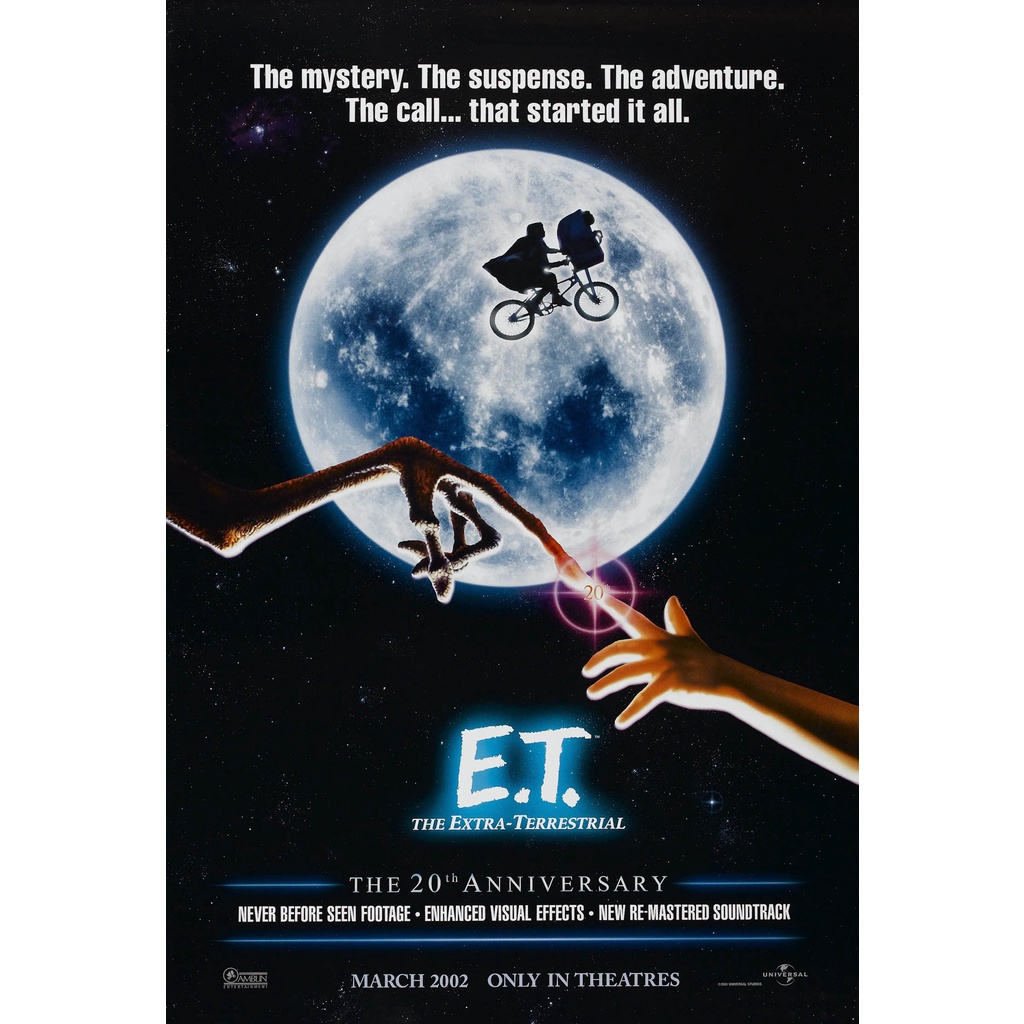 โปสเตอร์หนัง อี.ที. เพื่อนรัก E.T. The Extra-Terrestrial Movie Poster โปสเตอร์ขนาดใหญ่ ภาพติดผนัง ตก