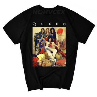 เสื้อยืดผ้าฝ้ายพิมพ์ลายขายดี เสื้อยืดแขนสั้นลําลอง คอกลม พิมพ์ลาย Queen Band Freddie Mercury ขนาดใหญ่ คุณภาพสูง สไตล์สตร