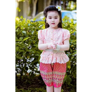 ชุดไทยเด็กหญิงรุ่นภีรณีย์สีทูโทน ชุดไทยเด็กหญิง🌸