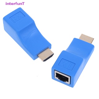 [InterfunT] เครื่องขยายเสียงเครือข่ายอีเธอร์เน็ต 1080p hdmi เป็น rj45 5e 6 2 ชิ้น [ใหม่]