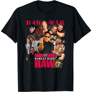 เสื้อยืดโอเวอร์ไซส์เสื้อยืด พิมพ์ลาย Wwe Raw is War Attitude Era Collage สําหรับผู้ชายS-3XL