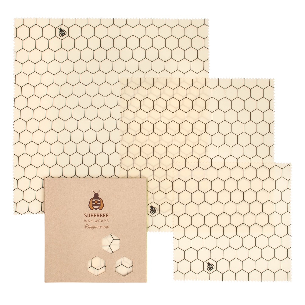 SuperBee Wax Wraps ซูเปอร์บี แว็กซ์ แรป รุ่น บีกินเนอร์เซ็ต – Beeginner Set - Hexagonia (100g)