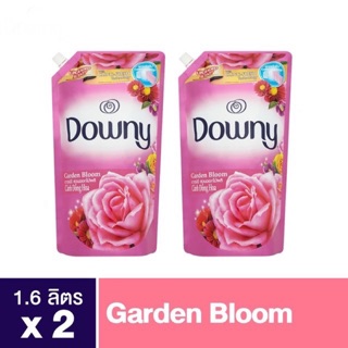 Downy ดาวน์นี่ สวนดอกไม้ผลิ ผลิตภัณฑ์ปรับผ้านุ่ม สูตรเข้มข้นพิเศษ 1.6 ลิตร x2 p&amp;g