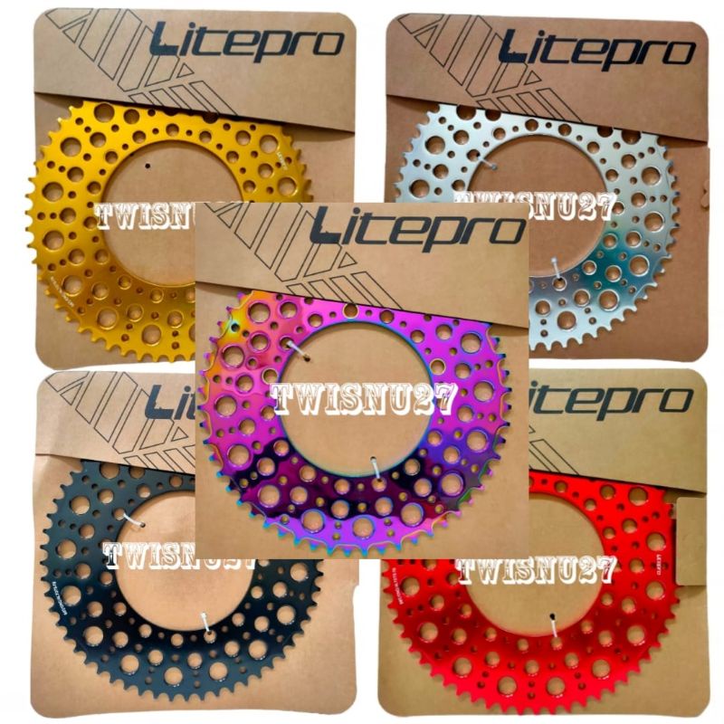 Chainring Bubble ยี่ห้อ Litepro 54T 56T 58T 60T BCD 130