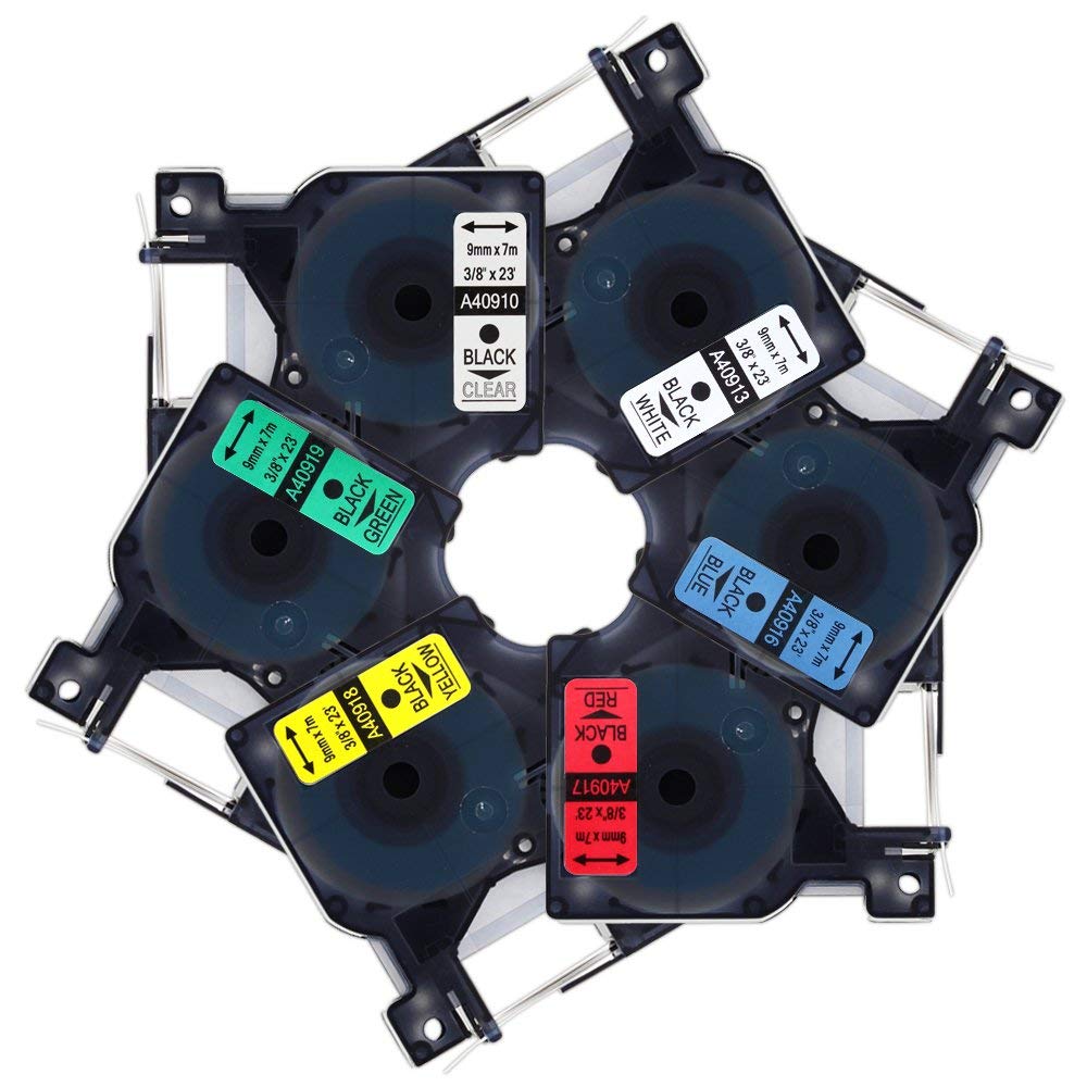 6 แพคเกจที่เข้ากันได้กับเทป Dymo เทป Dymo 4091010 40916 400917 400919mm x 7m ฉลากติดเองสําหรับ Dymo 