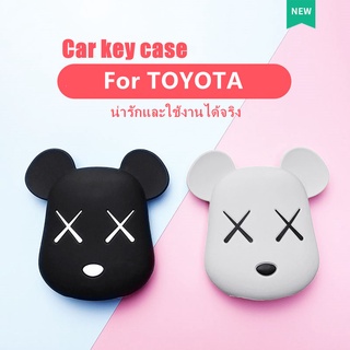 [พร้อมส่ง ]ปลอกกุญแจรถ Toyota LEVIN HIGHLANDER RAV4 IZOA CAMRY COROLLA Black KWAS น่ารัก กันตก