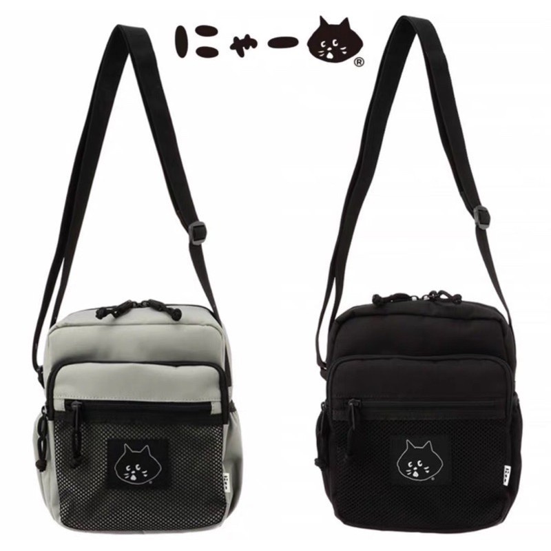 นิตยสารญี่ปุ่น Appendix สไตล์ Surprised Cat Diagonal Bag Ne-net NYA Little Black Cat ไหล่ Crossbody กระเป๋าสี่เหลี่ยมเล็ก