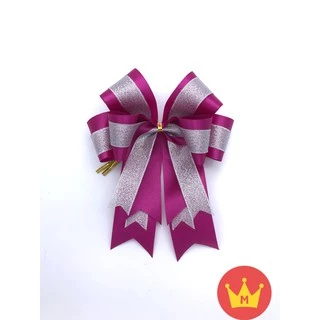 Missribbin[no.2603202](1ชิ้น)โบว์ติดของขวัญ กระเช้าเล็ก ขนาดโบว์5.5*7"