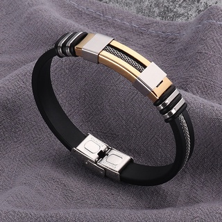 Ecgift BR010 กําไลข้อมือสแตนเลส สร้อยข้อมือแฟชั่น