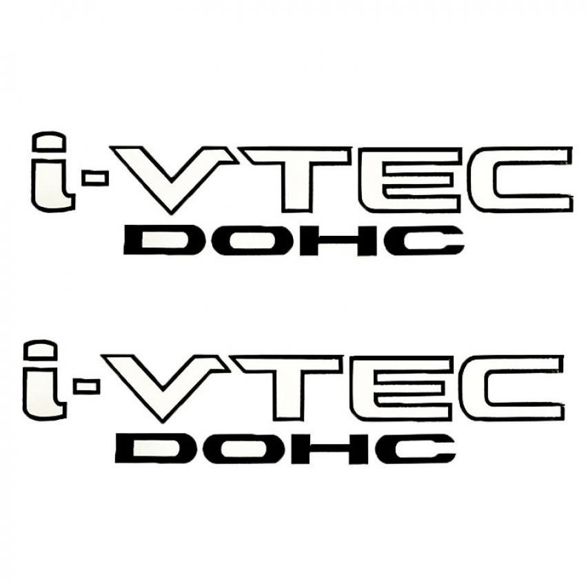 สติกเกอร์ 3M แต่งซิ่ง ลายข้างรถ ติดกระจก รถยนต์ I-VTEC DOHC(STICKER CAR) สีดำ 1 คู่ ขนาด 22.5*10*0.1
