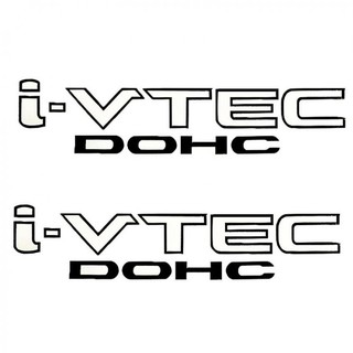 สติกเกอร์ 3M แต่งซิ่ง ลายข้างรถ ติดกระจก รถยนต์ I-VTEC DOHC(STICKER CAR) สีดำ 1 คู่ ขนาด 22.5*10*0.1 ซม. 84-racing