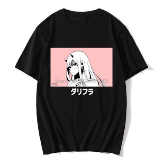 [S-5XL] เสื้อยืดแขนสั้น ผ้าฝ้าย 100% พิมพ์ลาย Zero Two From Darling In The Franxx Arigatou สไตล์ฮาราจูกุ แนวสตรีท ของขวั