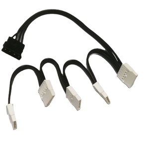 Molex 4Pin IDE เป็น 5-Port White 15Pin SATA สายไฟซ็อกเก็ตตะกั่ว 18AWG สําหรับฮาร์ดไดรฟ์ HDD SSD PC เซิร์ฟเวอร์กรงแคดดี้