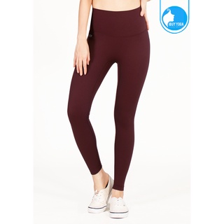 IBY - Yoga High Waist Long Legging Flow - Wine red สีแดงเข้มไวน์