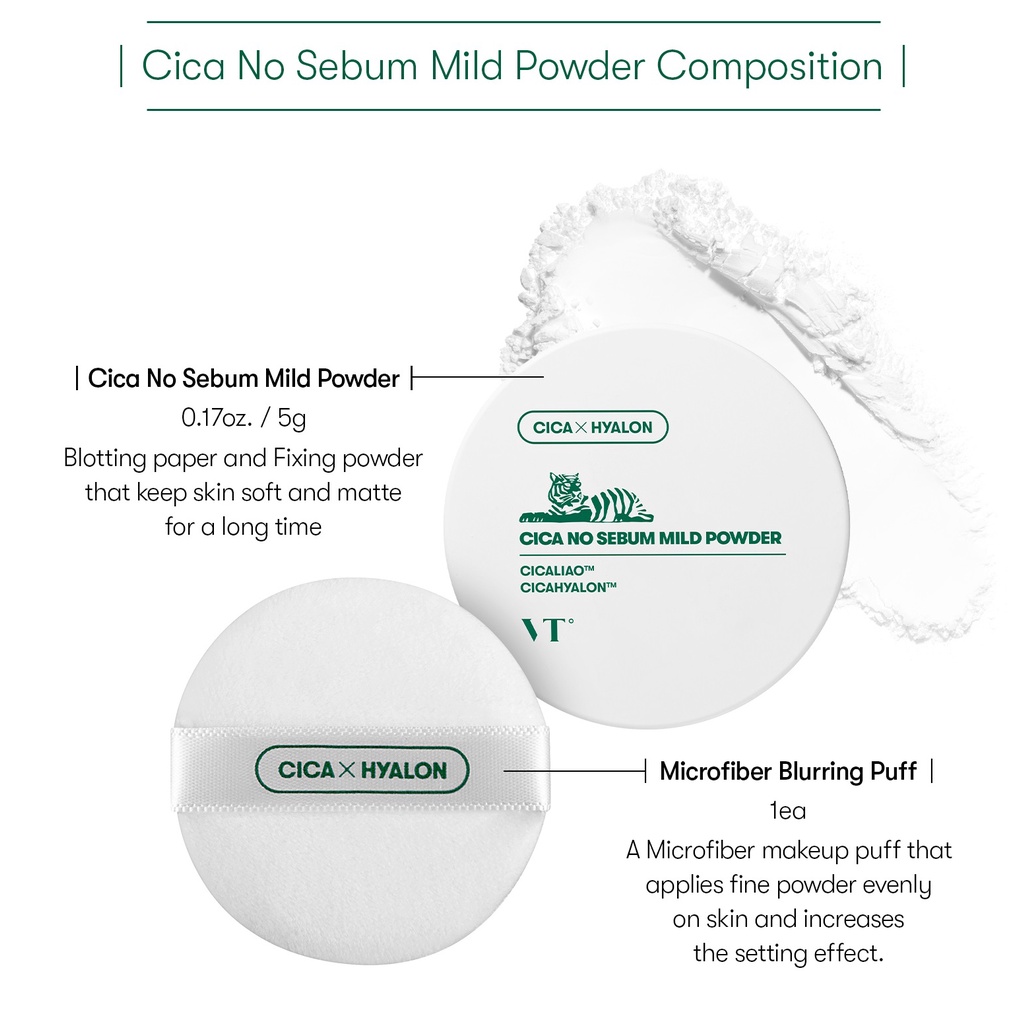 [VTCOSMETICS] Cica No Sebum Mild Powder 5g / No Sebum Moisture Powder / No Sebum UV Powder <Official Flagship>