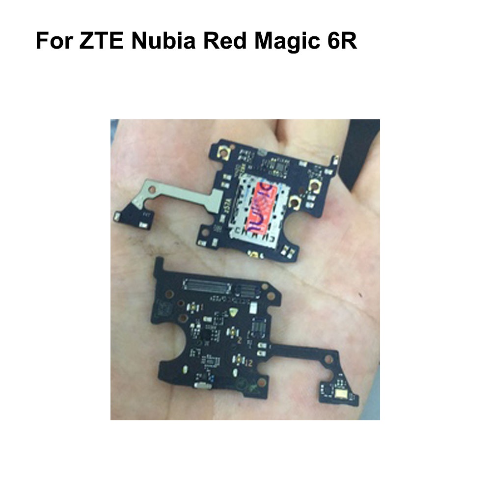 ทดสอบดี MIC ไมโครโฟนซิมการ์ดสล็อตถาดสําหรับ ZTE Nubia Red Magic 6R โทรศัพท์ Flex สาย RedMagic 6R nx6