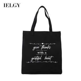 IELGY womens simple and large capacity one shoulder handbag casual canvas bag