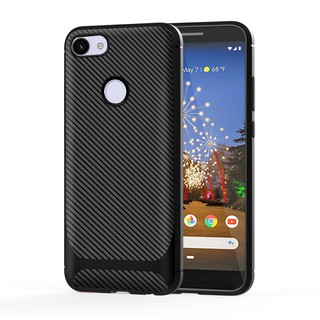 เคสโทรศัพท์ซิลิโคนคาร์บอนไฟเบอร์สํ case Google Pixel 4A 3A 4 XL 3AXL 4XL Soft Carbon Fiber Silicone Phone Case