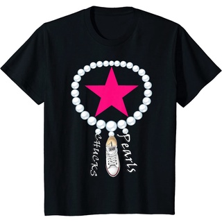 เสื้อยืดโอเวอร์ไซส์CONVERSE เสื้อยืดลําลอง ผ้าฝ้ายแท้ แขนสั้น คอกลม พิมพ์ลาย Chucks &amp; Pearls Kamala คุณภาพสูง สําหรับผู้