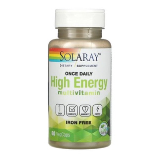 Solaray, Once Daily, High Energy Multivitamin, Iron Free, 60 VegCaps