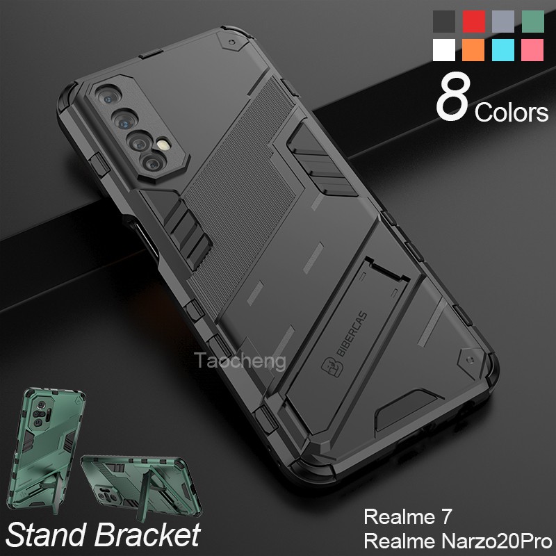 เคสโทรศัพท์มือถือแบบแข็ง กันกระแทก พร้อมขาตั้ง สําหรับ Realme 7 Narzo 20 Pro Narzo20Pro 20Pro